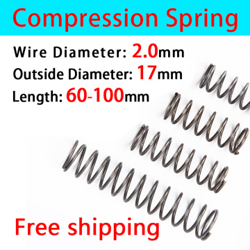 Spot Goods Compressed Spring Wire Diameter 2.0mm, Outer Diameter 17mm Return Spring Release Spring Pressure Plate Spring