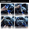 Universal Double Protection High Security Stainless Steel Steering Wheel Lock Heavy Duty Extendable Hook Car Steering Wheel Lock