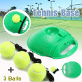 Single Tennis Trainer Self-study Tennis Training Tool Rebound Balls Baseboard Tools Tennis Practice Portable With 3 Balls