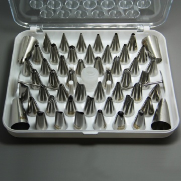 Free Shipping FDA High Quality 55pcs Stainless Steel Cake Decorating Nozzles set