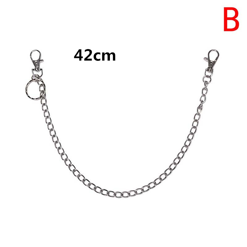 1PC Punk Street Big Ring Key Chain Metal Wallet Belt Chain Long Trousers Hipster Key Chains Pant Keychain Unisex HipHop Jewelry