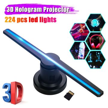 3D Hologram Projector Fan Advertising Lights Display 3D Fan Hologram Holographic Imaging Lamp Lights & Lighting Decoration