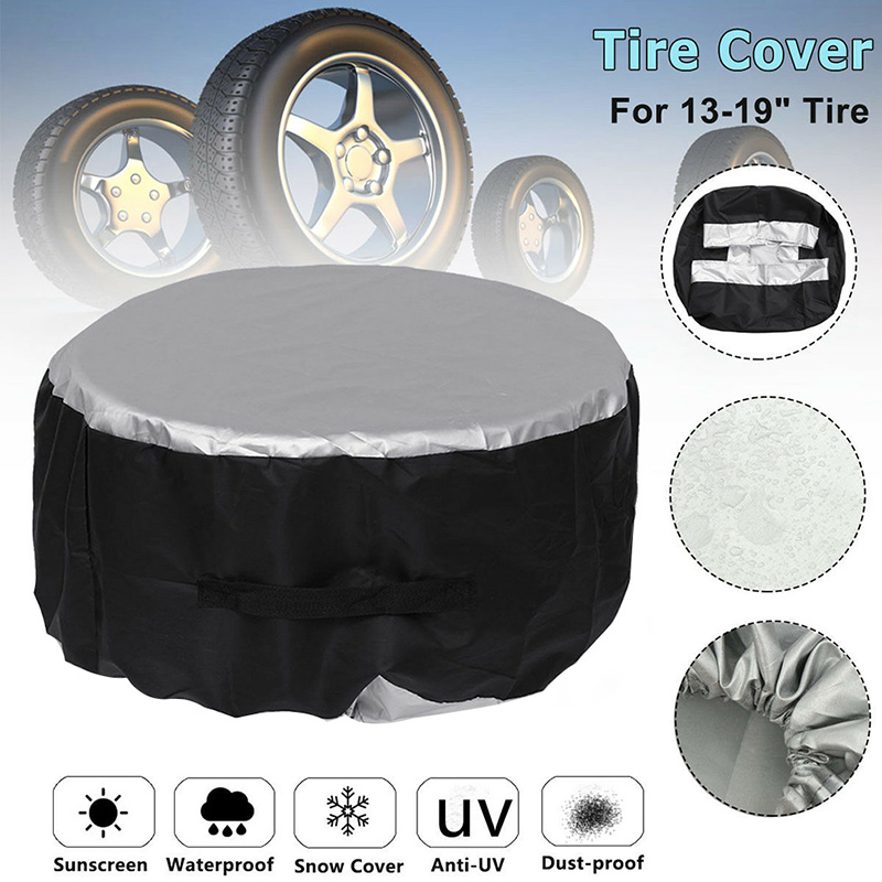 1PC 13-19inch Tire Cover Case Car Spare Tire Cover Storage Bags Carry Tote Polyester Tire For Cars Wheel Protection Covers