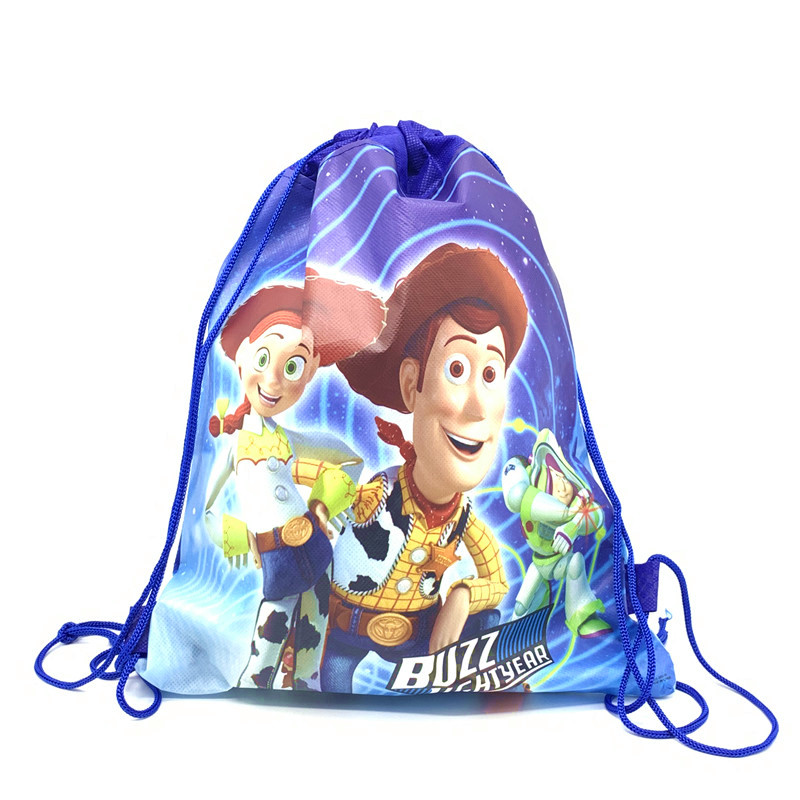 8/16/24/50PCS Disney Toy Story 4 Drawstring bag for Girls Travel Storage Package School Backpacks Children Birthday Party Favors