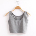 Sexy Womens Scoop Neck Crop Belly Top Vest Sleeveless Midriff Shirt Blouse Tank Top Short Crop Tops