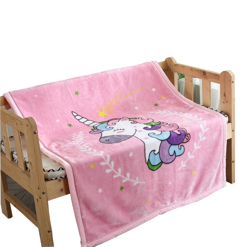 Nordic Flannel throw blanket cute unicorn air conditioner children coral fleece blanket for beds Trolley Travel bed cover b133