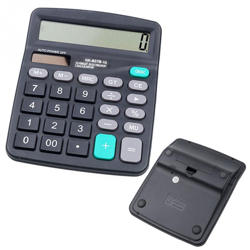 Office Finance Calculator Calculate Commercial Tool Solar / Battery Powered 12 Digit Electronic Calculatory Calculator 147*118MM