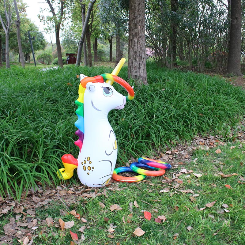 Kids Inflatable Water Sprinkler Inflatable Unicorn Punching Bags 9