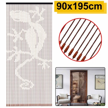 Wood Bead Curtain Gourd Hanging Door Curtain Household Partition Curtain Feng Shui Curtain Living Room Bathroom Porch