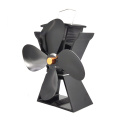 Household Quiet Fireplace Fan 4 Blade Heat Powered Stove Fan Home Efficient Heat Distribution Warm Winter Fireplace Parts