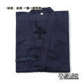 -IKENDO-KG015-Light Weight Navy Blue and white SUMMER Kendogi - Colour fixed 100%cotton all size japanese kendo uniform keiko gi
