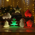 Home Decoration LED Tunnel Christmas Tree Mirror Pineapple Five-pointed Star 3D Night Light