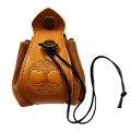 Portable Genuine Leather Drawstring Pouch Dice Bag Tray for Polyhedral Cube Coin Slingshot DND D&D RPG Game Accessories