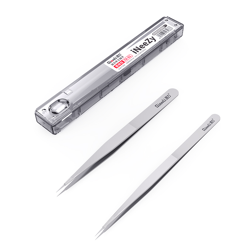 Qianli flying wire tweezers non-magnetic stainless steel high hardness pure manual grinding vacuum plating process tweezers