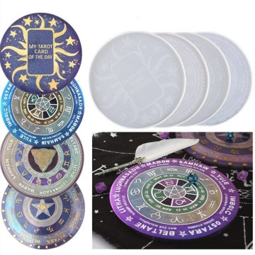 Crystal Epoxy Epoxy Mold Constellation Compass Tarot Divination Silicone Mold For Resin