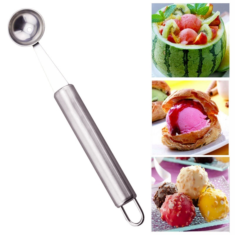 Kitchen Stainless Steel Fruit Platter Tools Carving Knife Watermelon Digging Ball Spoon Cut Fruit Tools Kitchen Stuff