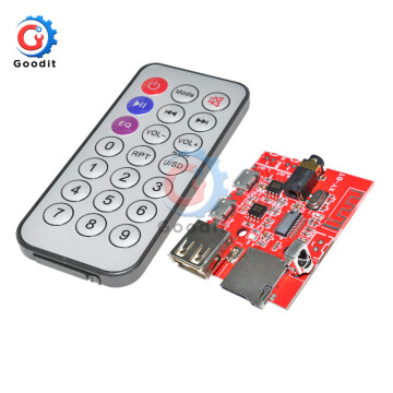 Car Bluetooth 4.1 MP3 WAV Decoding Board 3W Speaker Amplifier Audio Receiver Module Support USB/TF/U-DISK/IR Remote Control