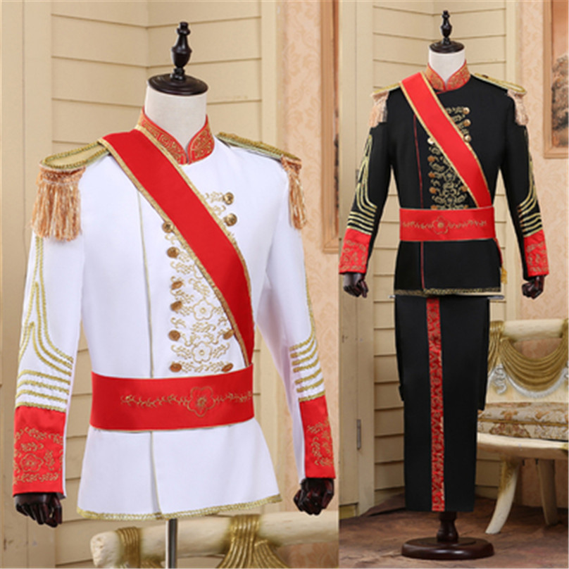 European Court Dress Costumes Guard Officers Marshal Emperor Uniform Stage Drama Show Honor Guards For Film Show Cosplay