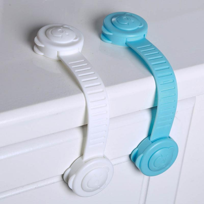 5pcs/Lot Drawer Door Cabinet Cupboard Toilet Safety Locks Kids Safety Plastic Safety Lock Child Proof Blocker Cabinet