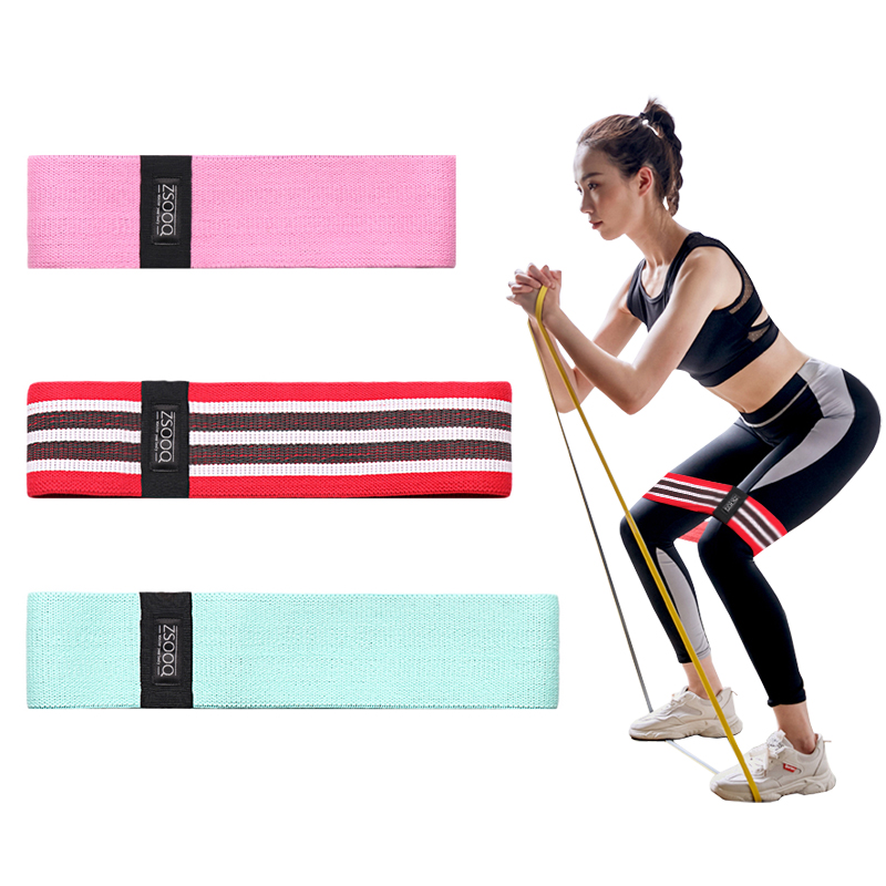 Resistance Hip Bands Anti-slip Fabric Fitness Bands Pilates Deep Squat Elastic Loop Booty Band Gym Strength Training Equipment