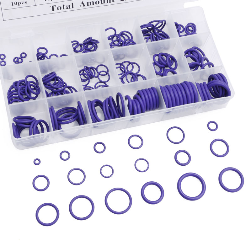 225Pcs Seal O-ring R22 R134a Air Conditioning O-Ring Rubber Washer Assortment PL Car Accessories
