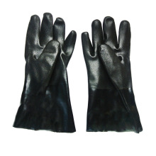 Black flannelette gloves with sand finish 27cm