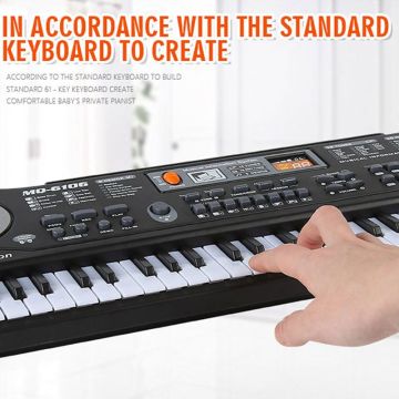 61 Key Music Electronic Keyboard Digital Piano Organ with Microphone