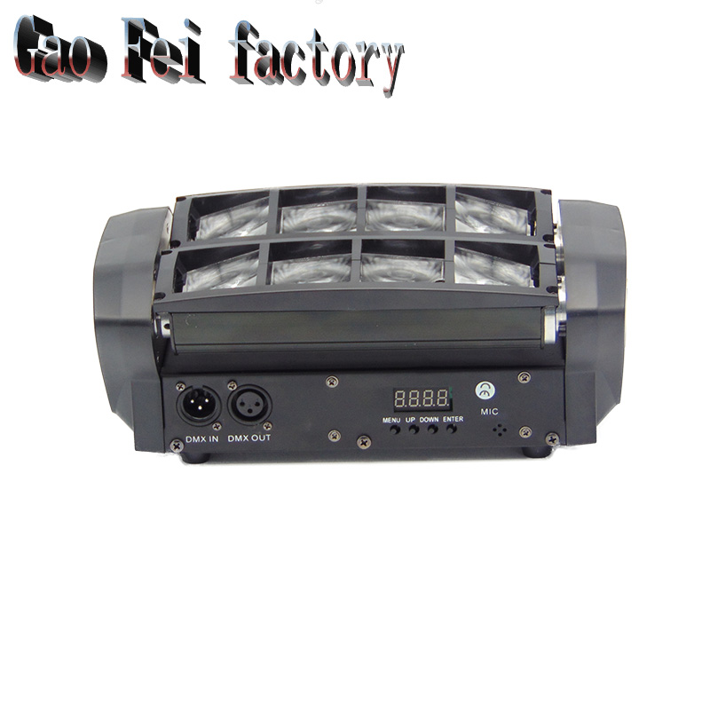 Dj Disco Lights Moving Head Lyre Beam RGBW 8X6W Mobile Dmx512 Led Stage Mini Spider Light