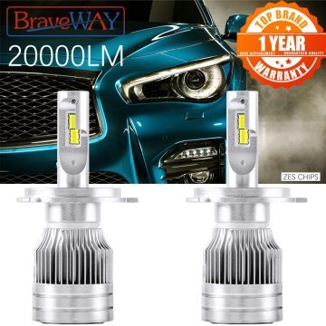 BraveWay [ 2020 HOT SELL] H1 H7 LED Car Headlight Bulbs H4 LED H7 H8 H11 Fog Lamps 9005 9006 HB3 HB4 12V LED H4 Lights 20000LM