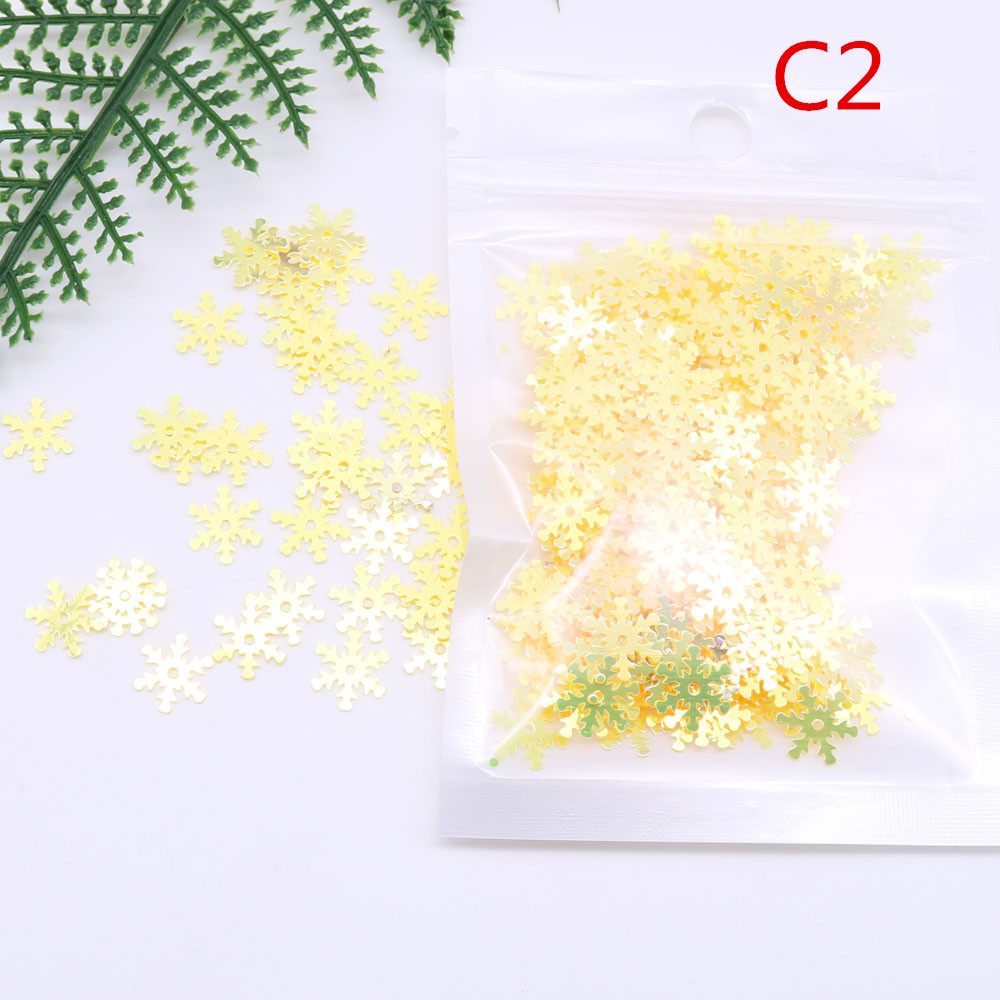 10mm Snowflake Pvc Sequins Christmas Dress Slime Mobile Phone Shell Filled With Diy Accessories Clothing Materials Accessories