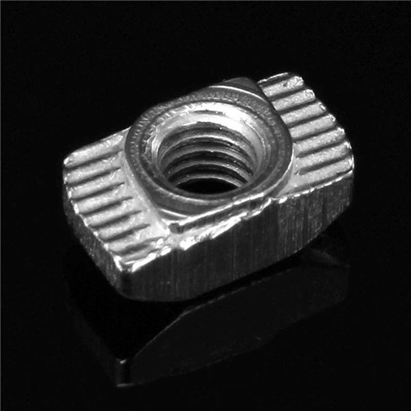 100 pcs M5 Hammer Nut Carbon Steel Aluminum Connector T Fastener Sliding Nut