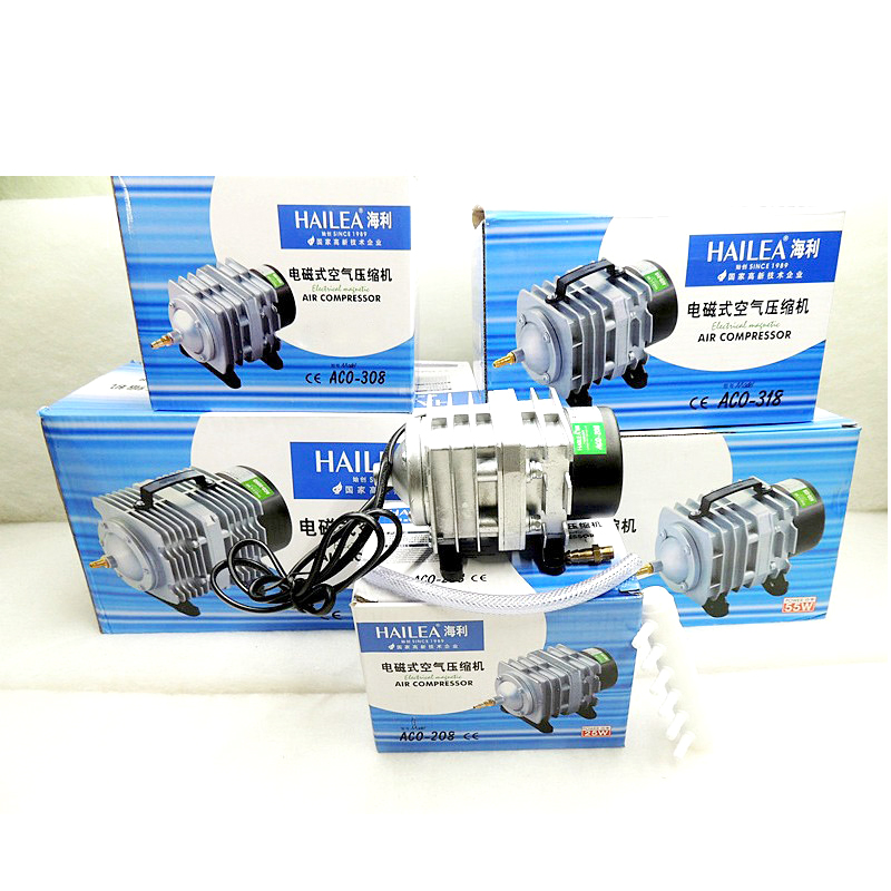 45L/min 55L/min 70L/min HAILEA Electromagnetic Air Compressor Fish Tank Oxygen Air Pump Hydroponics 6 Way Air Aerator Pump