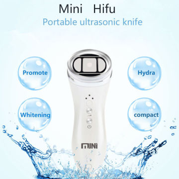 Mini Hifu Face Lifting RF LED High Intensity Focused Ultrasound Ultrasonic Facial Lift Wrinkle Removal Skin Care Beauty Machine