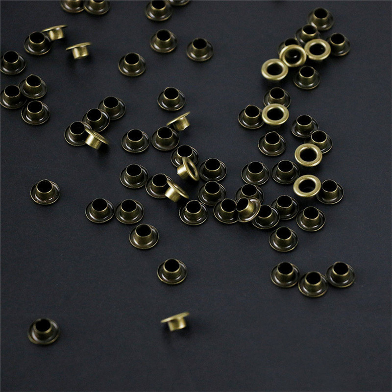 100pcs Metal eyelets For Scrapbooking DIY Embelishment Garment Cloth Craft Bronze Apparel Sewing Fabric Garment Eyelets