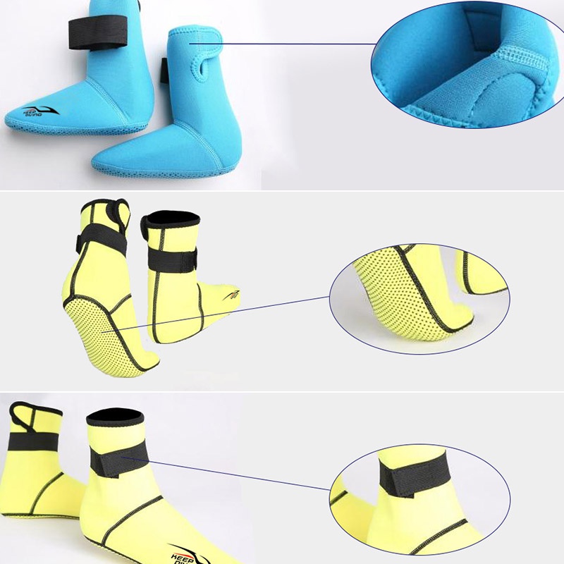 Neoprene Snorkeling Scuba Diving Shoes Socks 3mm Beach Boots Wetsuit Anti Scratches Warming Anti Slip Winter Swimware