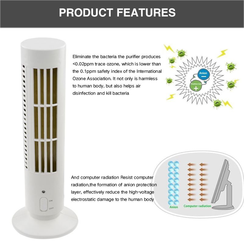 True HEPA Filters Air Purifier For Home Compact Desktop Purifiers Filtration with Night Light Air Cleaner Ozonizer Air Wholesale