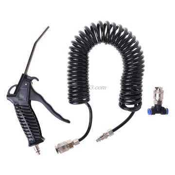 1 pcs Black Air Duster Blow Gun Pneumatic Wind Blowing Kit EU Connector PU Hose 35EE