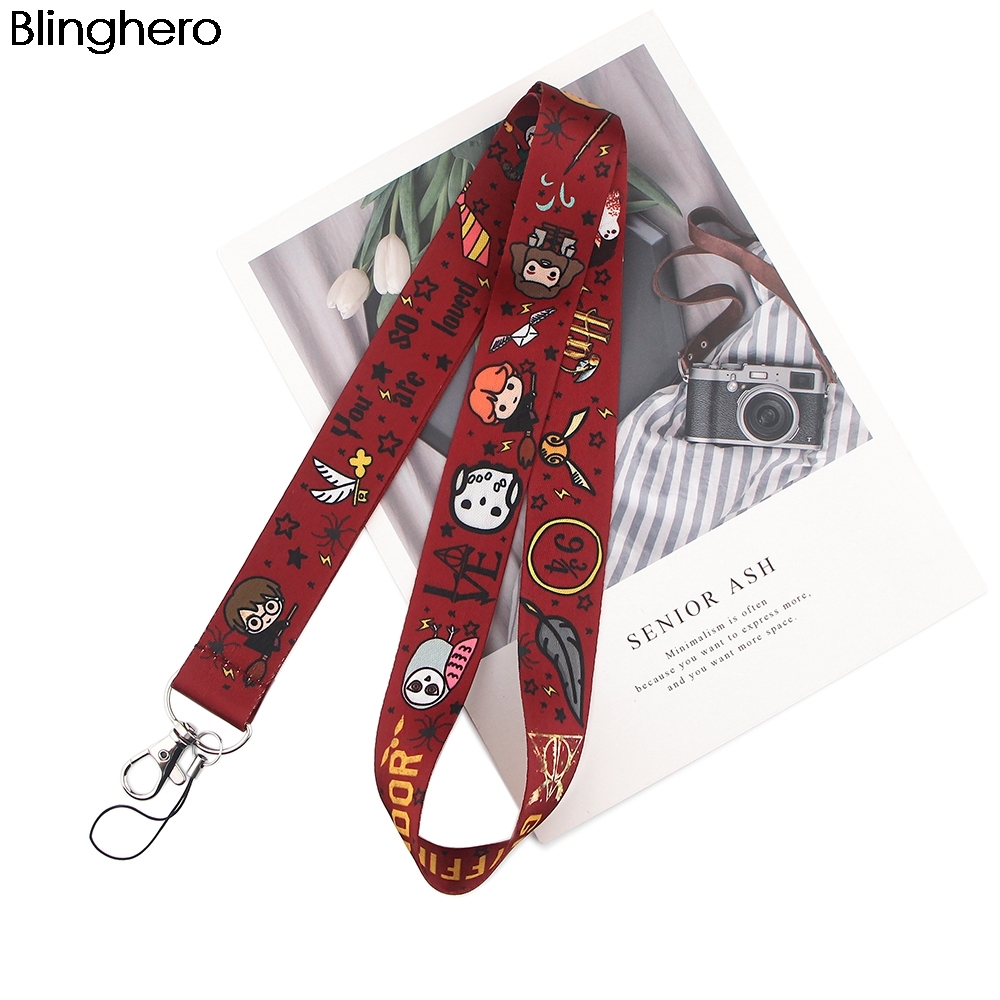 20pcs/lot BH1183 Blinghero Magic School Lanyard Keychain Cartoon Anime Lanyard Badges ID Cell Phone Rope Neck Strap Accessory