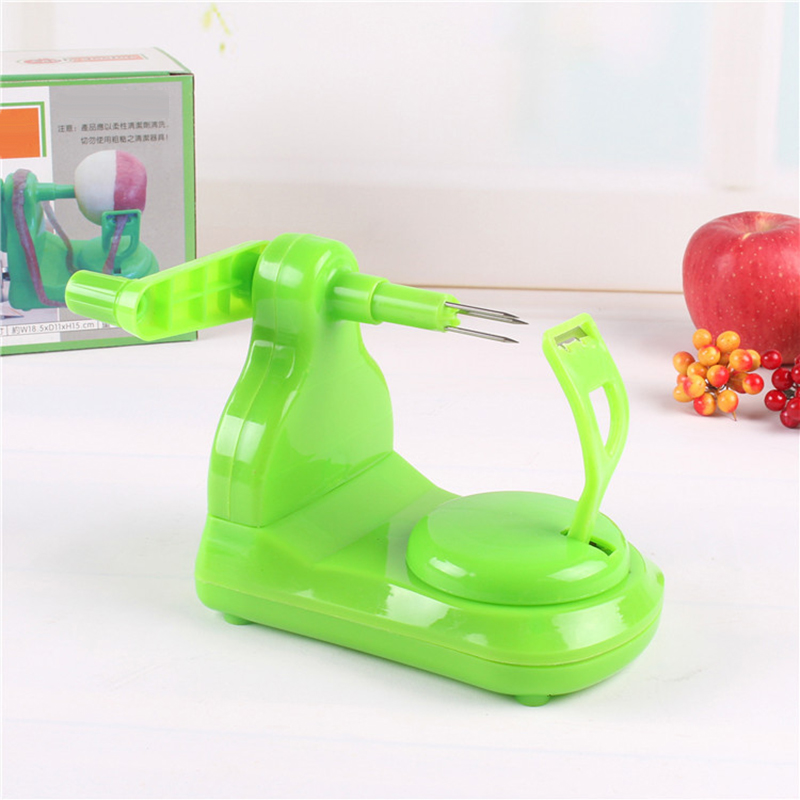 1PC Electric Spiral Apple Peeler Cutter Slicer Fruit Potato Peeling Automatic Battery Operated Machine With Charger Eu Plug #1