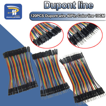 Dupont Line 120pcs 10CM 40Pin Male to Male + Male to Female and Female to Female Jumper Wire Dupont Cable for Arduino DIY KIT