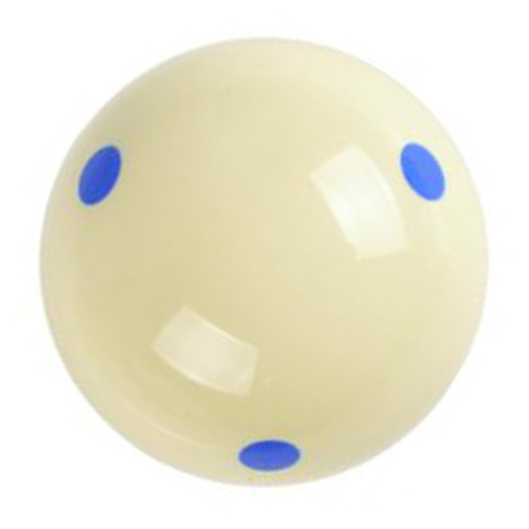 1* 57.2mm 6 Blue Dot White Resin Ball Accessories Billiard Practice Training Cue Ball - 2 1/4" 6 Oz Billiards Replacement