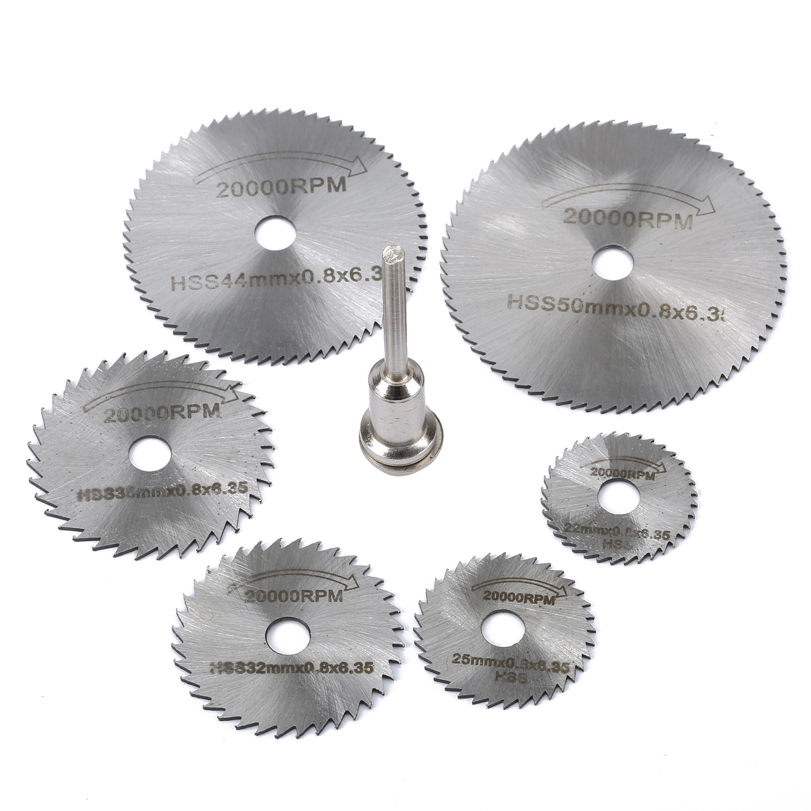 7pcs set Mini HSS Circular Saw Blade Rotary Tool For Dremel Metal Cutter Power Tool Set Wood Cutting Discs Drill