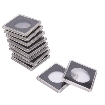 1PC Quality Box Coin Holder Capsules Container Coin Transparent Gaine New Coin Square Storage Box Display Plastic