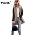 2018 Women Autumn Winter Coats Jackets Female Warm Wool Blends Coat Fashion streetwear Casual long Jacket