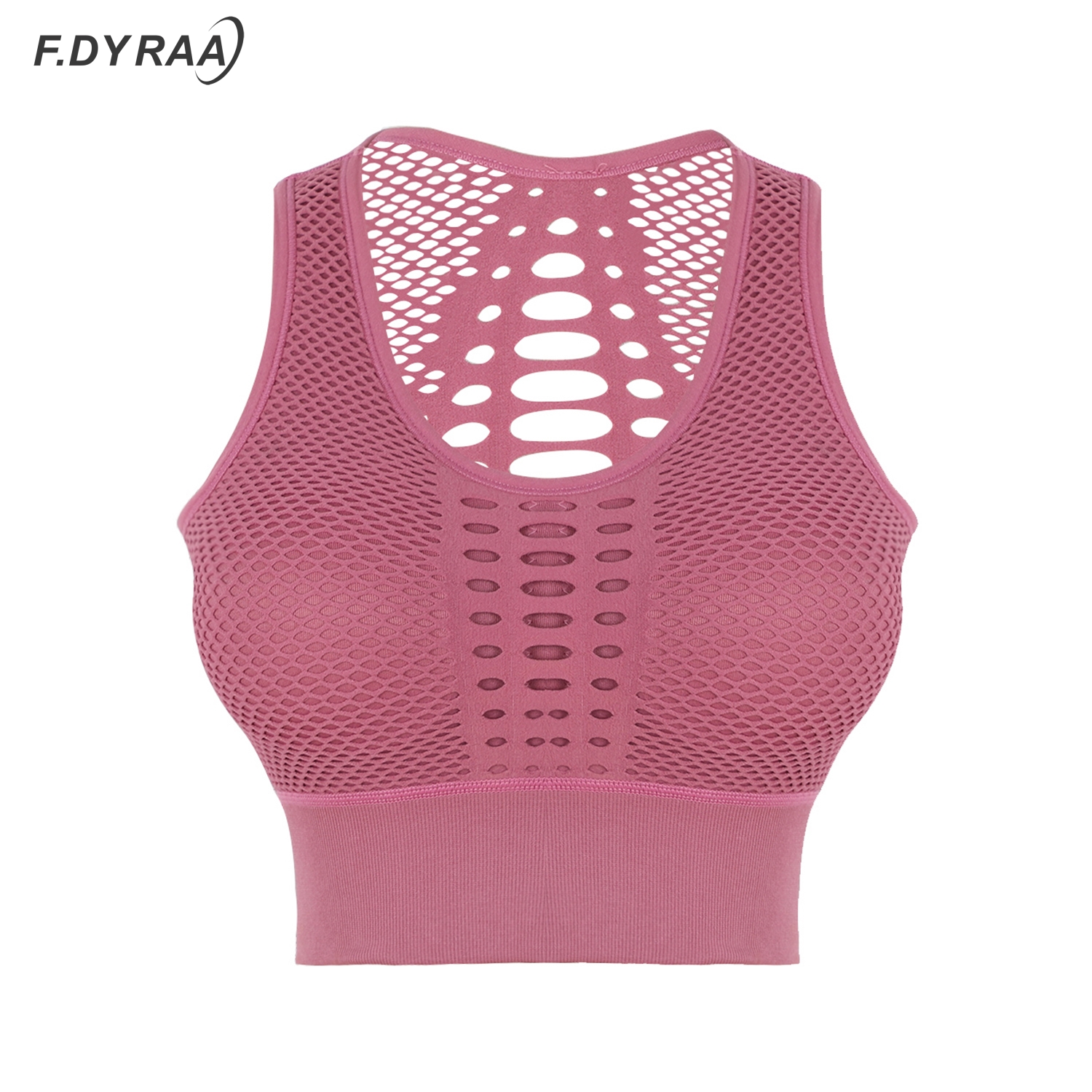 F.DYRAA 2020 Seamless Sports Bra Top Fitness Women Racerback Running Crop Tops Workout Padded Yoga Bra High Impact Activewear