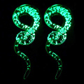 2pcs Glass Ear Spiral Taper Gauge Ear Plug and Tunnels Green Glass in Dark Ear Stretching Expander Piercing Body JewelryPiercing