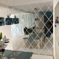 32PCS 50*100cm DIY 3D Mirror Wall Sticker Diamonds Acrylic Mirror For Living Room Home Living Room Bath Mirror wallpaper Decor