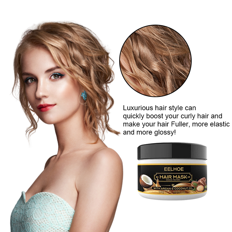 Hair Treatment Mask Coconut Oil Repair Damage Hair Root Keratin Hair Scalp Treatment Deep Hair Care Mask Nourish 50ml TSLM1