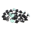 30Pcs Car Wire Clip Black Cable Tie Rectangle Holder Mount Clamp Self-adhesive Dropship