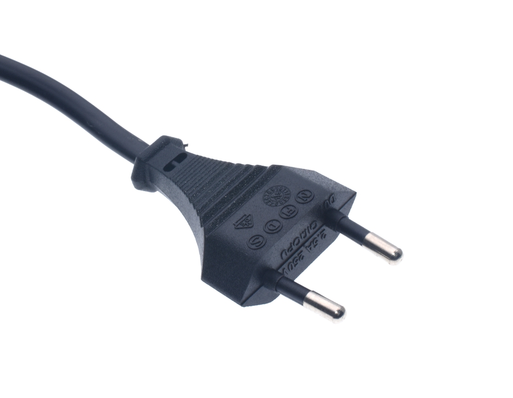 Short C7 To EU European 2-Pin Plug AC Power Cable Lead Cord 1.5M 5Ft Figure 8*